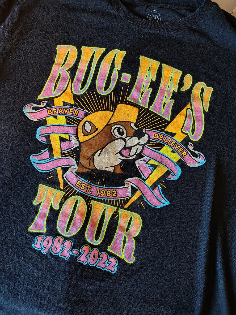 BUC-EE'S Black Short Sleeve Concert Tour Graphic T Shirt Unisex Women Men Medium